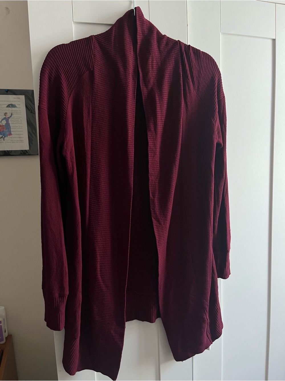 Hippie Rose Burgundy Long Sleeve Cardigan in Small